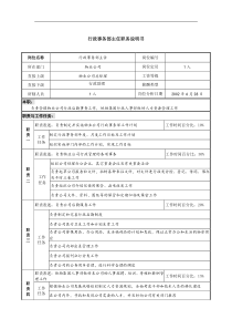 物业公司行政事务部主任职务说明书