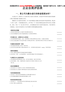 caina企业自我评估表