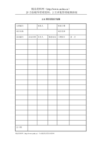 IT项目管理-2.11项目活动计划表