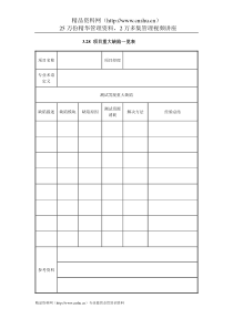 IT项目管理-3.28项目重大缺陷一览表