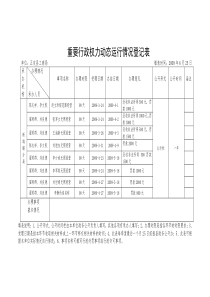 重要行政权力动态运行情况登记表