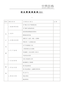 【测量评估】综合管理调查表2