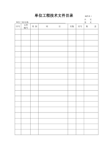 技术资料用表格表样(1)