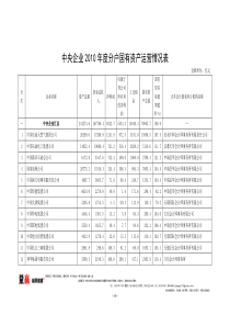 中央企业XXXX年度分户国有资产运营情况表