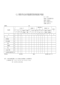 七供销合作社企业开展连锁经营基本情况统计年报表