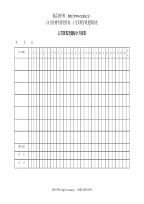 公司散客流量统计月报表