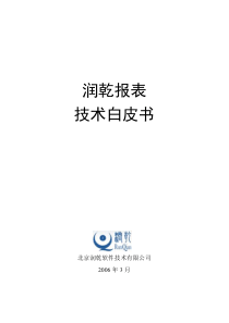 润乾报表技术白皮书