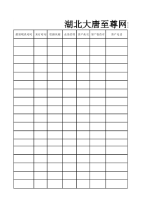 湖北大唐至尊网络技术有限公司来访客户登记表