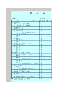 企业利润表