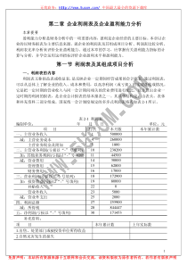 企业利润表及企业盈利能力分析02