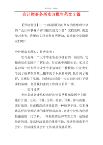 会计师事务所实习报告范文3篇