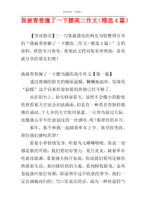 我被青春撞了一下腰高二作文（精选4篇）