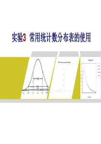 实验3常用统计数分布表的使用