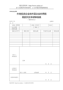 企业税务表格-外资企业税前扣除申请审批表（借款利息支出）