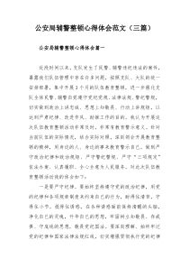 公安局辅警整顿心得体会范文（三篇）