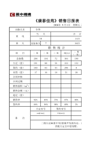 9月份销售日报表