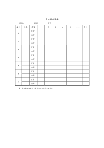 38员工出勤记录表