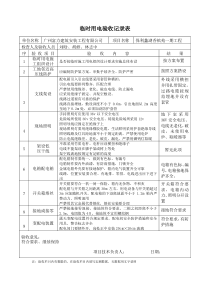 临时用电验收记录表