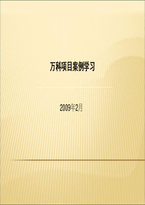 万科项目案例学习万科3X计划策略方案