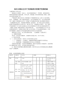 交房检查验收记录表