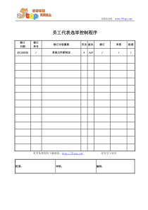 员工代表选举控制程序