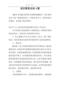 县区教育总结4篇