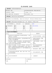 员工职位职责与薪资表（出纳）