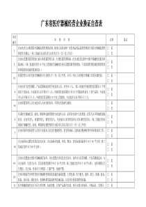 广东省医疗器械经营企业换证自查表doc-一次性使用无菌医