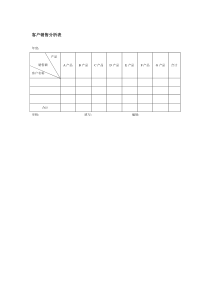 客户销售分析表