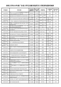 项目统计表