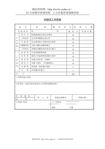 第六节 间接员工考绩表