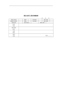 某企业员工投诉调查表