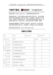 间接员工考绩表