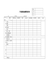 广告促销活动费用执行表