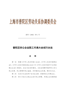 普陀区非公企业职工代表大会试行办法(doc6)(1)