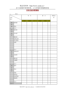 月份式成本管理表(1)