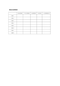 渠道目标销售表