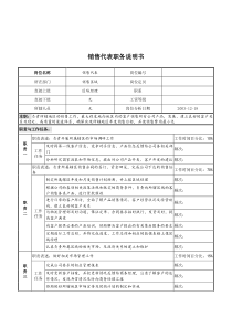 湖北新丰化纤公司销售代表职务说明书