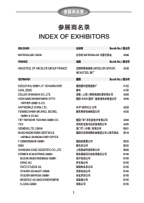 参展商名录INDEXOFEXHIBITORS