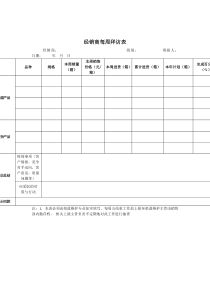 经销商每周拜访表