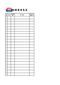 经销商信息表