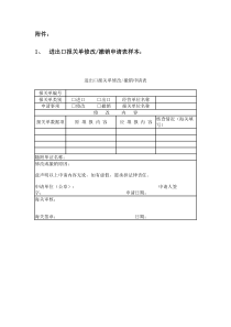 进出口报关单修改撤销申请表样本