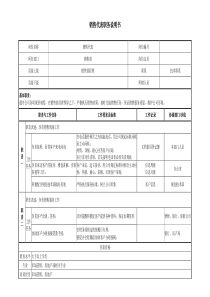 销售部-销售代表岗位说明书