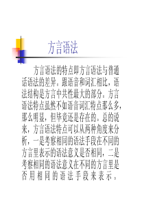 北大汉语方言学课件08方言语法