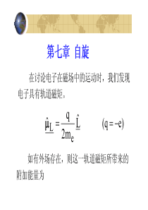 北大量子力学课件07自旋