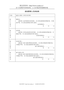 逐级管理人员承诺表