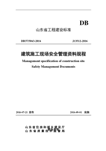 山东省最新安全资料管理规程（DOC284页）