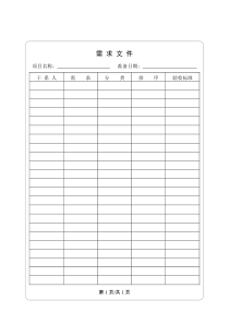 项目管理实用表格与应用_规划（DOC39页）