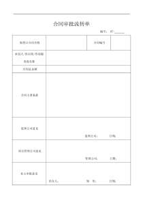 项目管理用表汇总