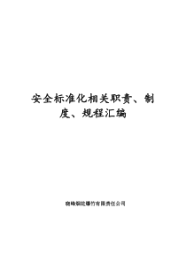 烟花爆竹安全标准化相关责任制、制度、操作规程